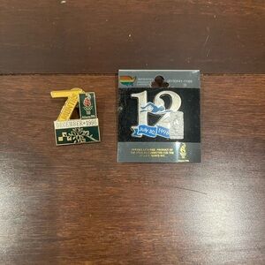 set of 2 December 1996 and July 1996 Commemorative atlanta olympic Pins
